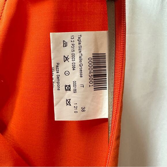 Piazza Sempione Orange Wool Pants Size 38 (S) - Picture 5 of 8